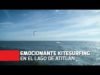 Emocionante kitesurfing en el lago de atitán